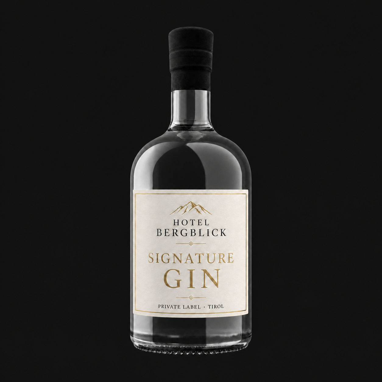 Hotel Bergblick Signature Gin als Private-Label-Beispiel